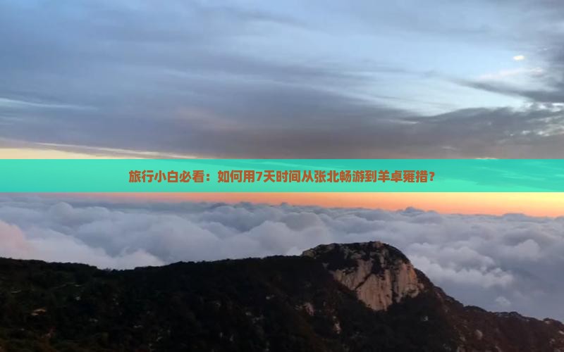 旅行小白必看：如何用7天时间从张北畅游到羊卓雍措？