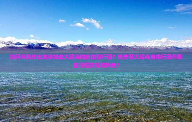 如何从焦作出发参加去大昭寺的自由旅行团？焦作至大昭寺自由行团有哪些行程安排和特色？
