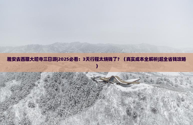 雅安去西藏大昭寺三日游