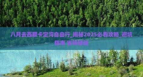 八月去西藏卡定沟自由行