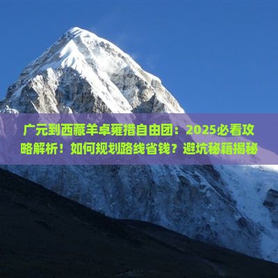 广元到西藏羊卓雍措自由团 广元到西藏羊卓雍措自由团