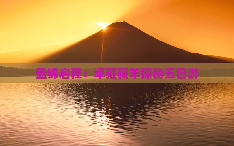 盘锦启程：卓雍藏羊探秘五日游