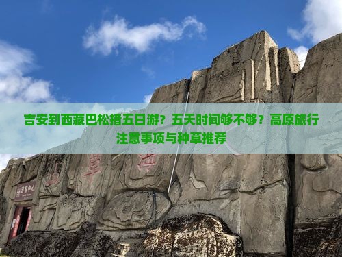 吉安到西藏巴松措五日游