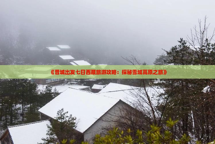 晋城去西藏七日游