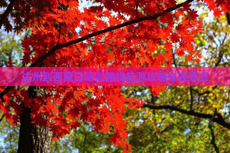 达州到西藏日喀则必去地