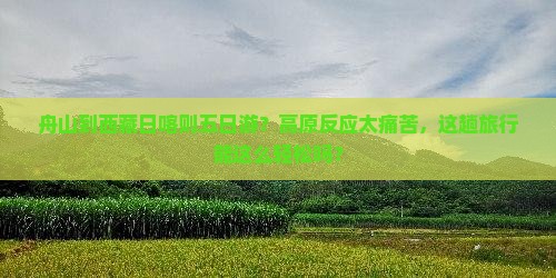 舟山到西藏日喀则五日游
