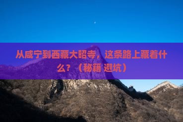 咸宁到西藏大昭寺必去地