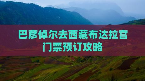 巴彦倬尔去西藏布达拉宫门票