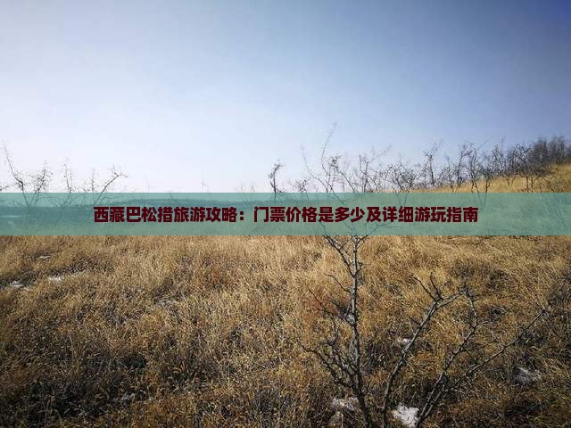 海北去西藏巴松措门票