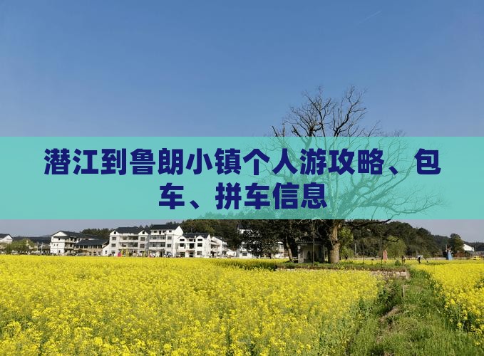 潜江到鲁朗小镇个人游攻略、包车、拼车信息