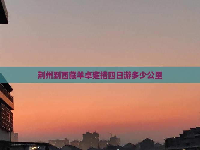 荆州到西藏羊卓雍措四日游