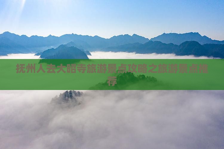 抚州人去大昭寺旅游景点攻略之旅游景点推荐