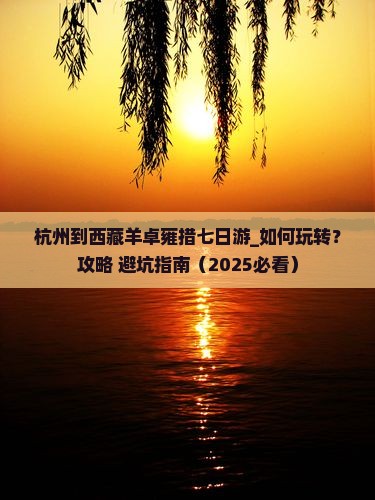 杭州到西藏羊卓雍措七日游