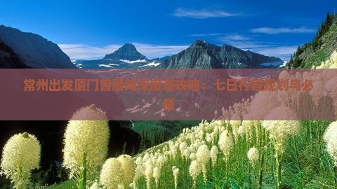 常州出发厦门曾厝埯深度游攻略：七日行程规划与必备
