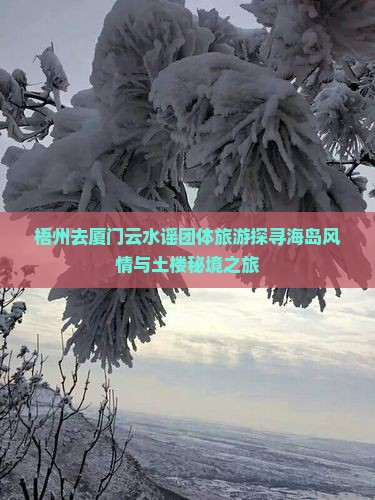 梧州去厦门云水谣团体旅游探寻海岛风情与土楼秘境之旅