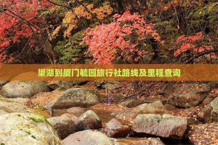 巢湖到厦门毓园旅行社路线及里程查询
