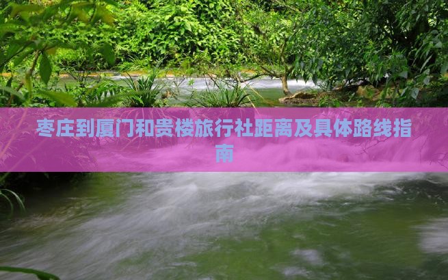 枣庄到厦门和贵楼旅行社距离及具体路线指南