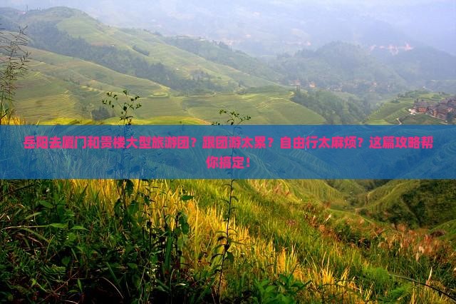 岳阳去厦门和贵楼大型旅游团