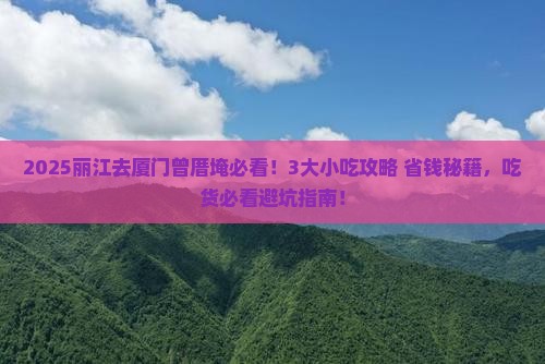 丽江去厦门曾厝埯旅游小吃