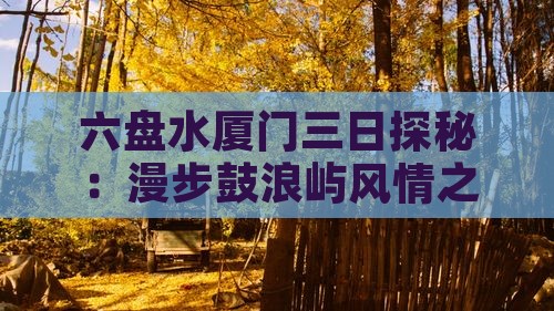 六盘水厦门三日探秘：漫步鼓浪屿风情之旅