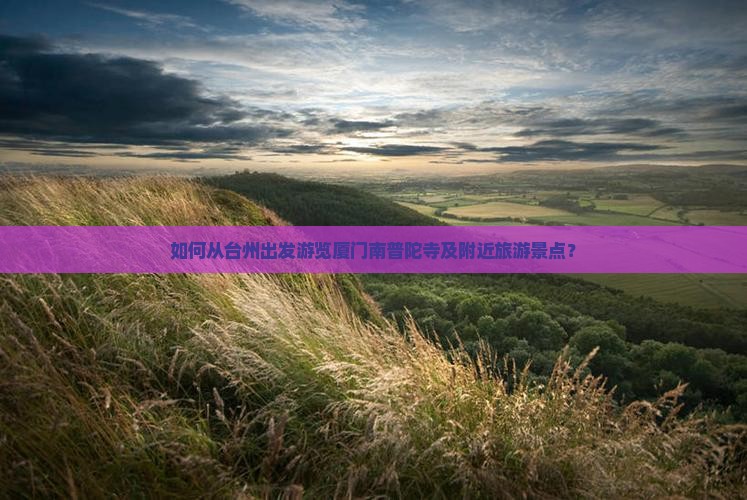 如何从台州出发游览厦门南普陀寺及附近旅游景点？