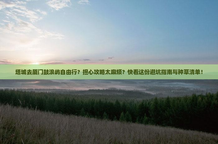 塔城去厦门鼓浪屿自由行？担心攻略太麻烦？快看这份避坑指南与种草清单！