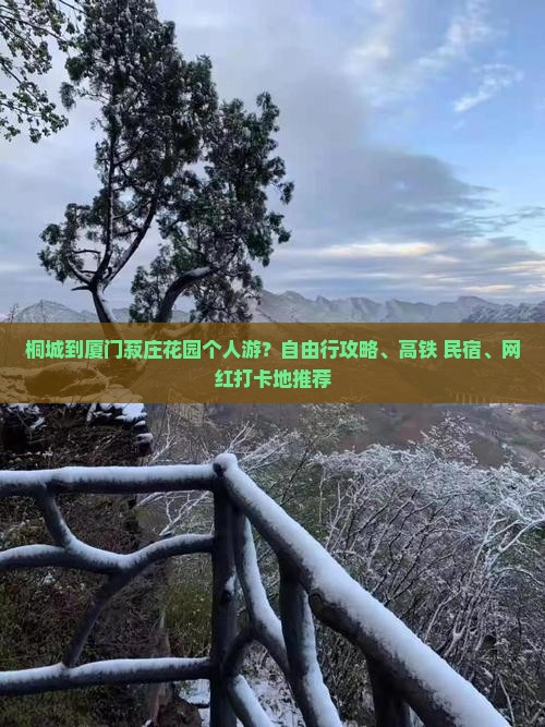 桐城到厦门菽庄花园个人游？自由行攻略、高铁+民宿、网红打卡地推荐