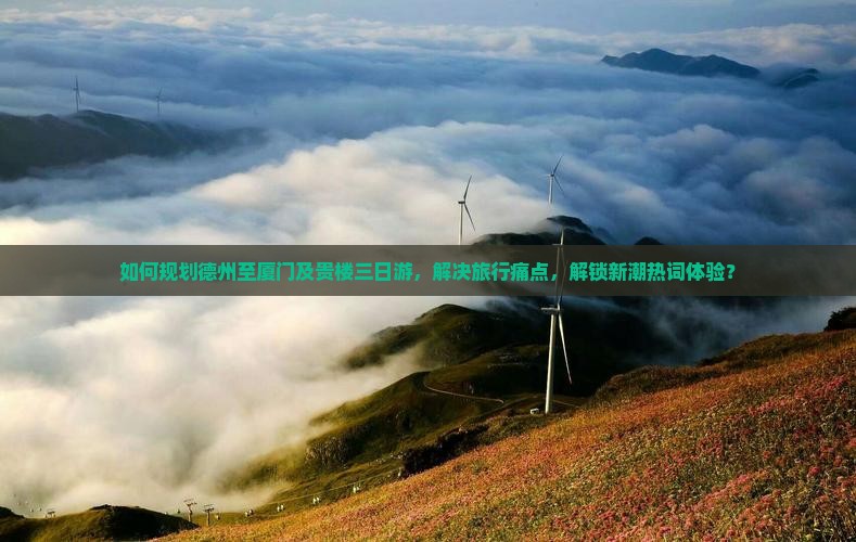 如何规划德州至厦门及贵楼三日游，解决旅行痛点，解锁新潮热词体验？