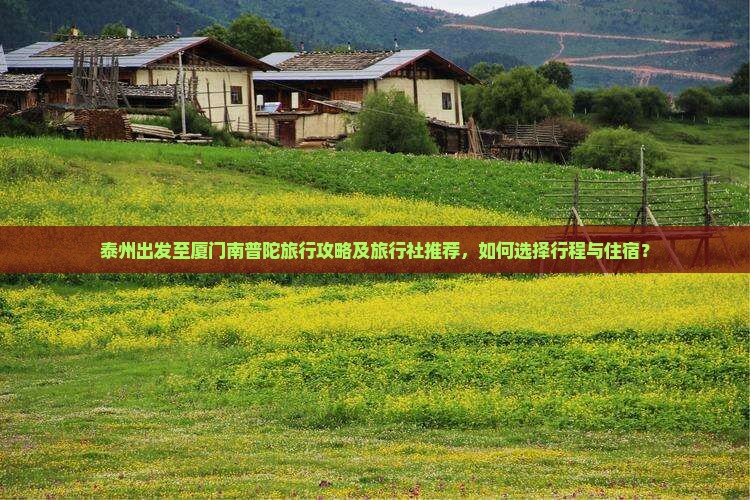泰州出发至厦门南普陀旅行攻略及旅行社推荐，如何选择行程与住宿？