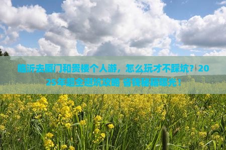 临沂去厦门和贵楼个人游