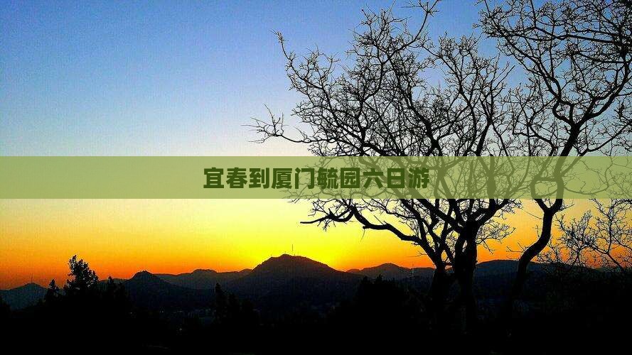 宜春到厦门毓园六日游