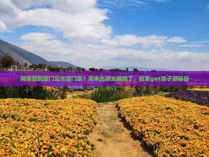 阿泰勒到厦门云水谣门票？周末出游太麻烦了，赶紧get亲子游秘籍