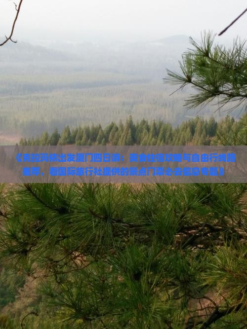 《克拉玛依出发厦门四日游：美食住宿攻略与自由行线路推荐，看国际旅行社提供的景点门票必去信息专题》