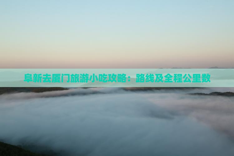 阜新去厦门旅游小吃攻略：路线及全程公里数