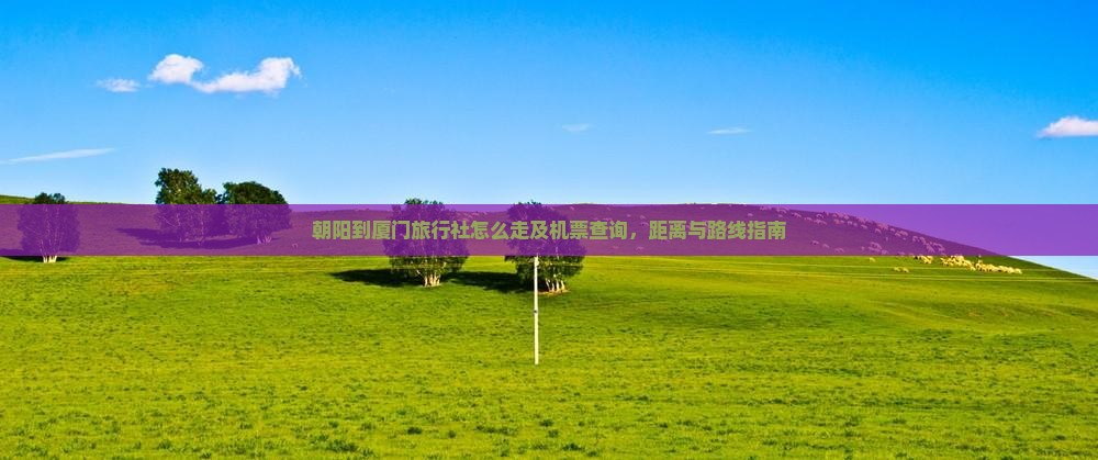 朝阳到厦门旅行社怎么走及机票查询，距离与路线指南