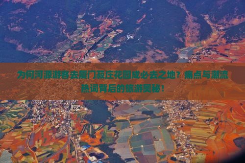 为何河源游客去厦门菽庄花园成必去之地？痛点与潮流热词背后的旅游奥秘！