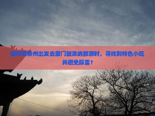 如何在泰州出发去厦门鼓浪屿旅游时，寻找到特色小吃并避免踩雷？