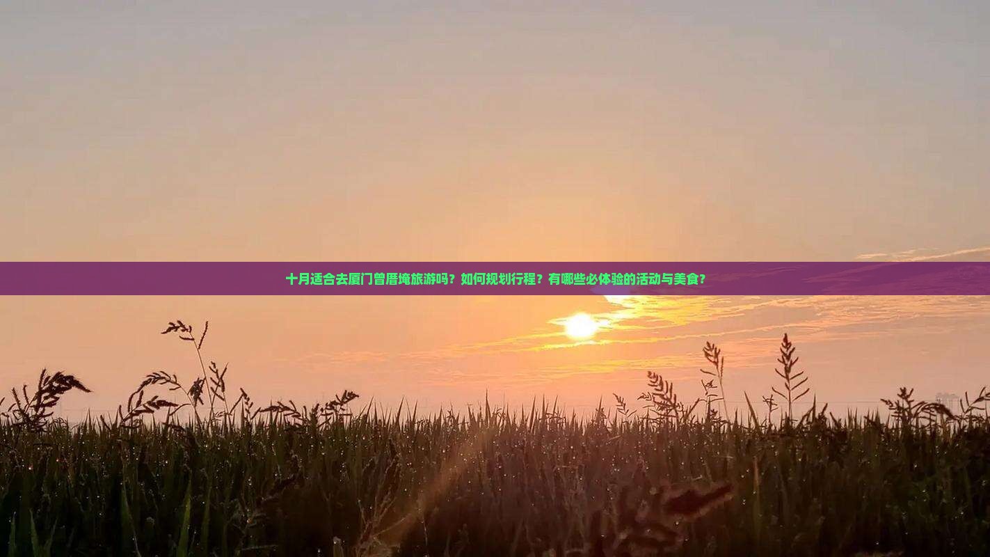 十月适合去厦门曾厝埯旅游吗？如何规划行程？有哪些必体验的活动与美食？