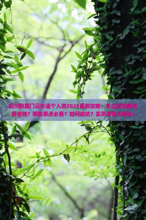 铜川到厦门云水谣个人游