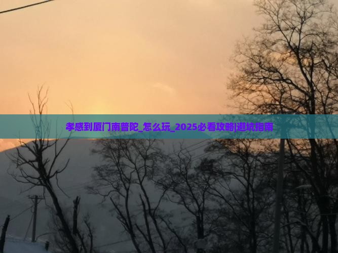 孝感到厦门南普陀哪里玩