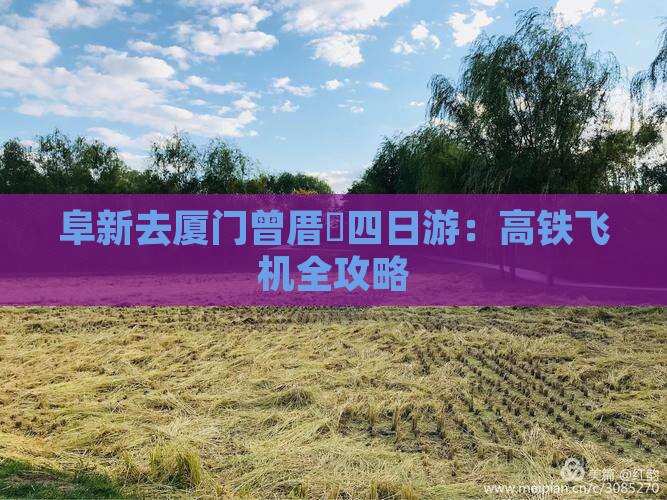 阜新去厦门曾厝垵四日游：高铁飞机全攻略