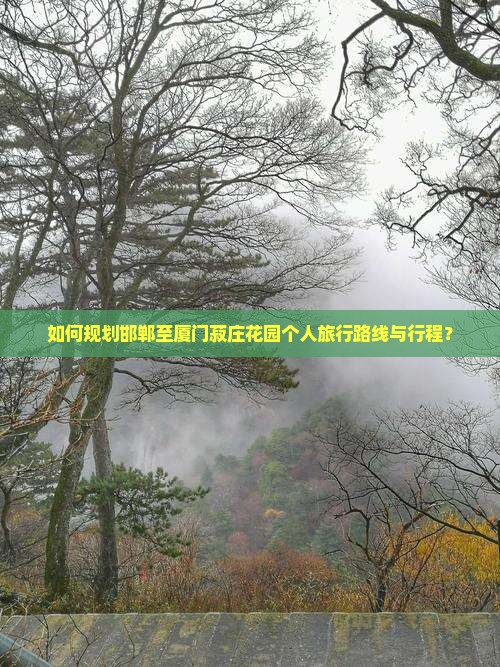 如何规划邯郸至厦门菽庄花园个人旅行路线与行程？