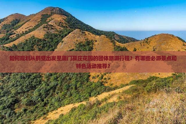 如何规划从鹤壁出发至厦门菽庄花园的团体旅游行程？有哪些必游景点和特色活动推荐？
