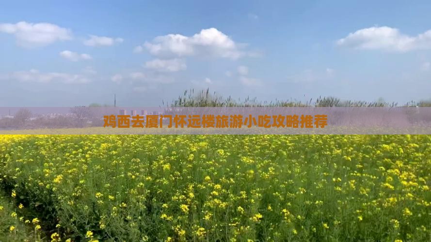 鸡西去厦门怀远楼旅游小吃攻略推荐