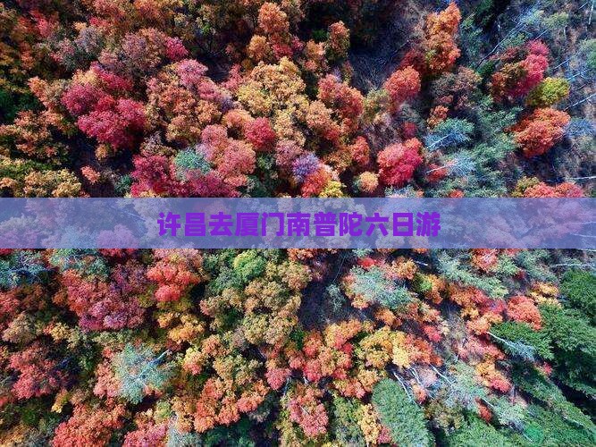 许昌去厦门南普陀六日游