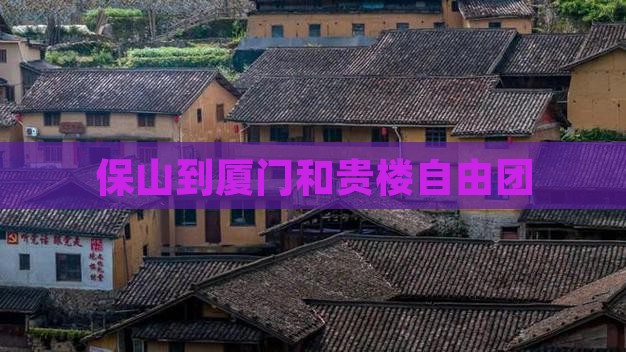 保山到厦门和贵楼自由团