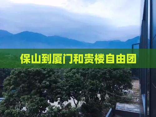 保山到厦门和贵楼自由团