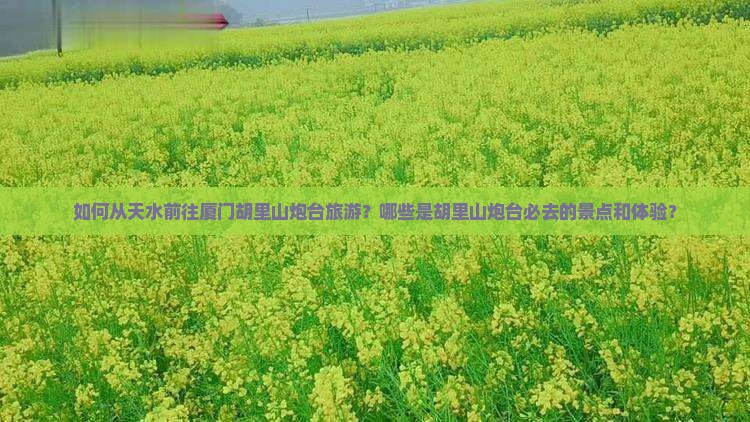 如何从天水前往厦门胡里山炮台旅游？哪些是胡里山炮台必去的景点和体验？