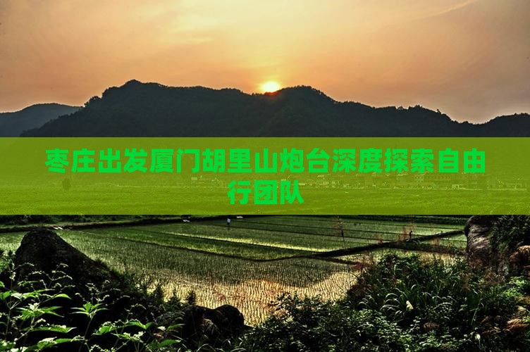 枣庄出发厦门胡里山炮台深度探索自由行团队