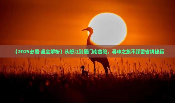 怒江去厦门南普陀旅游小吃